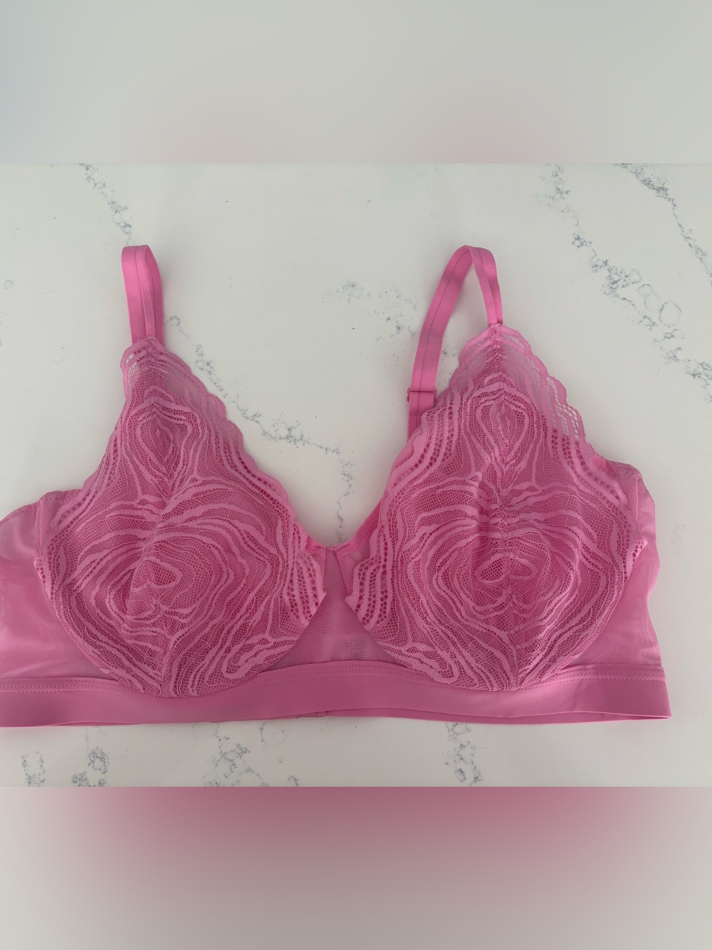 Shecurve 38F / 38DD Lace Mesh Full-Coverage Underwire Bra